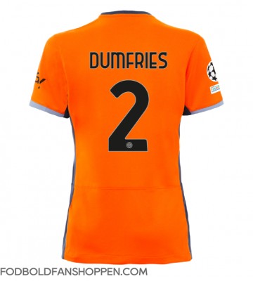 Inter Milan Denzel Dumfries #2 Tredjetrøje Dame 2023-24 Kortærmet